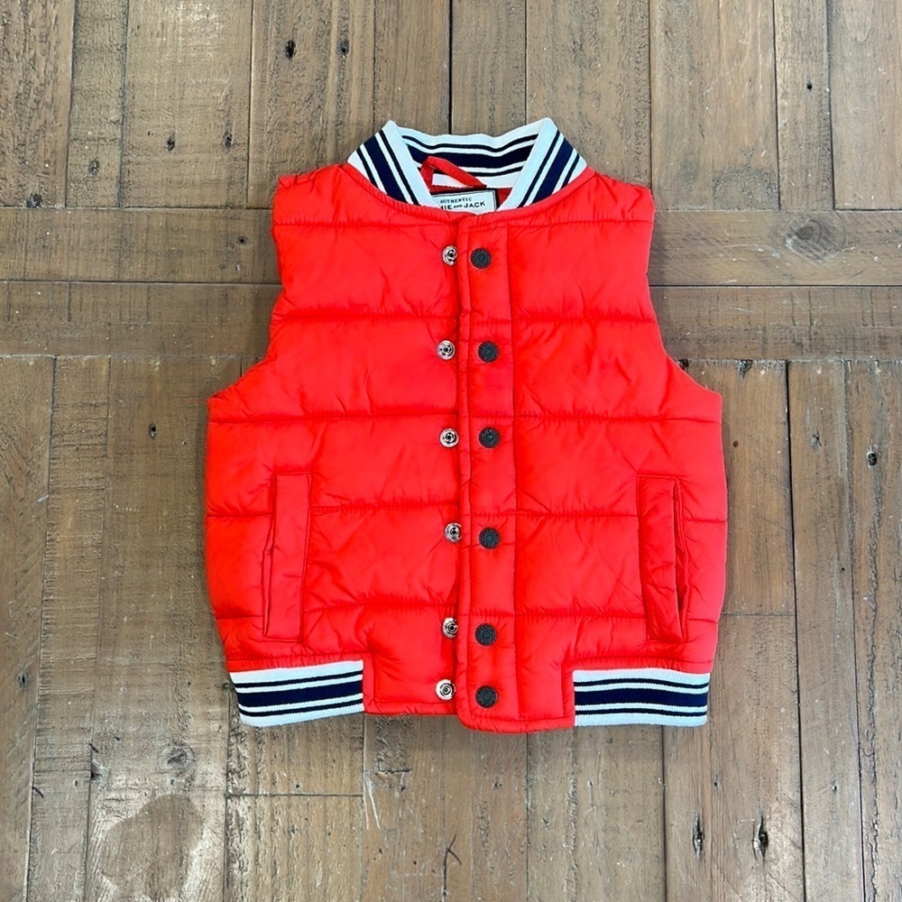 Janie and jack orange puffer vest